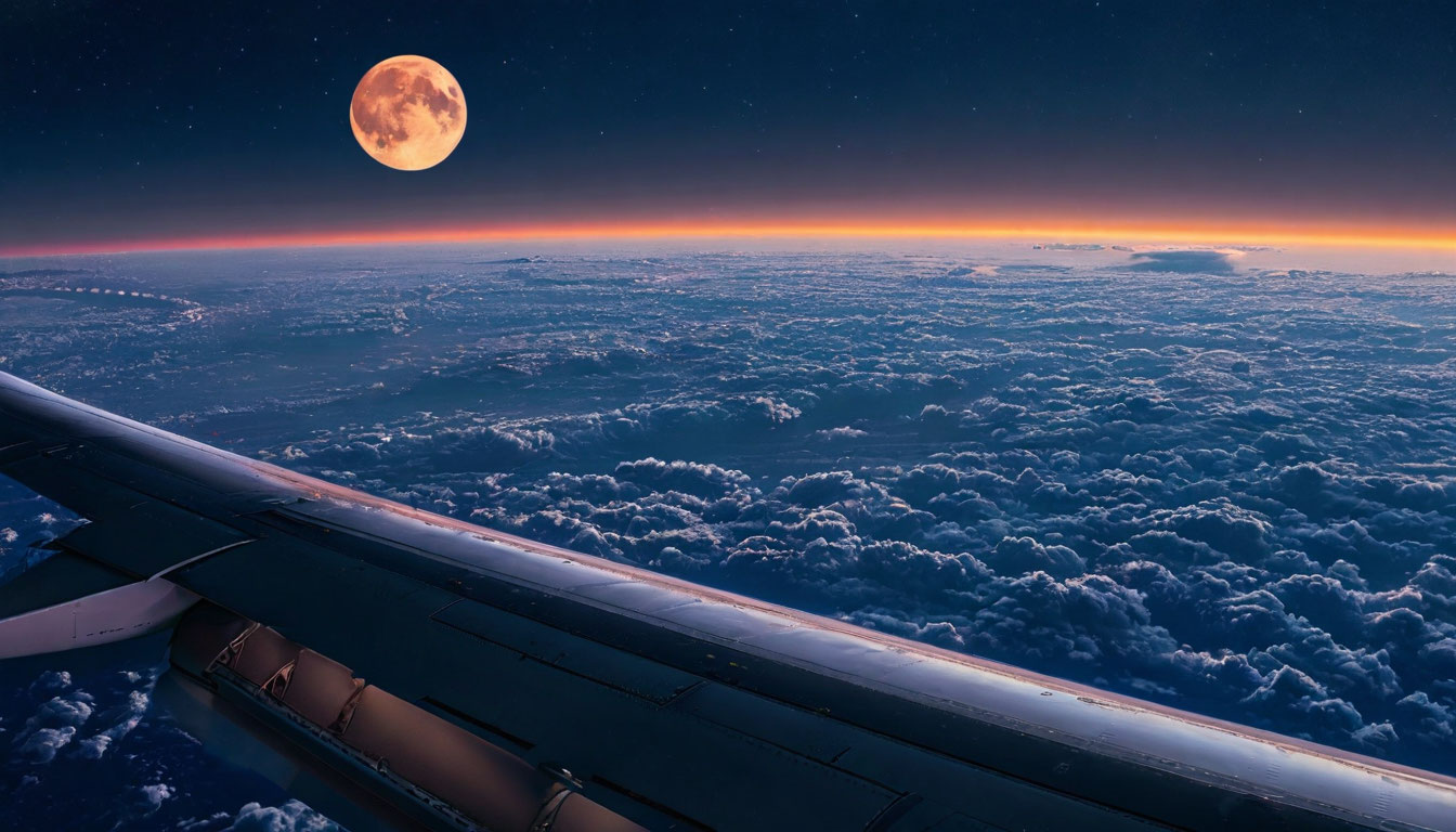 Лунное затмение можно будет наблюдать с борта самолета