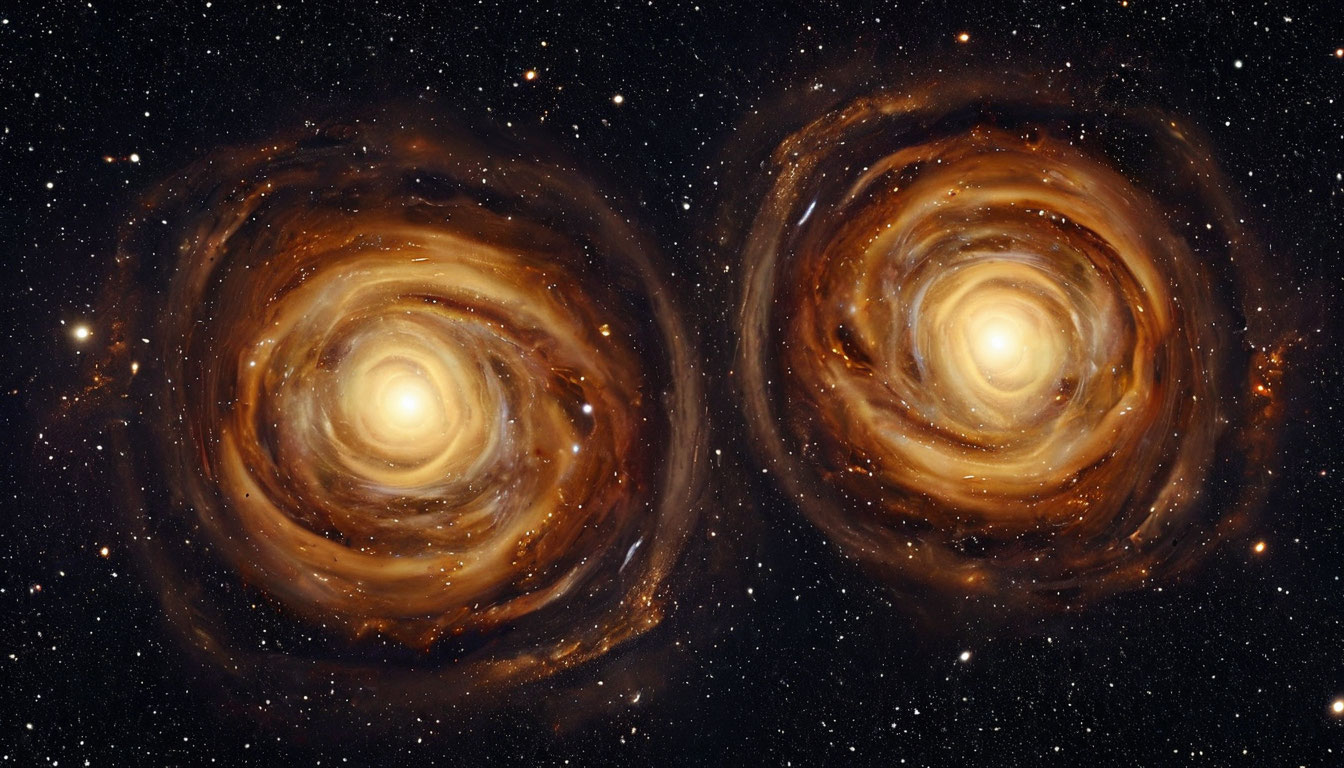 Астрономы обнаружили три сверхмассивные чёрные дыры в системе сталкивающихся галактик