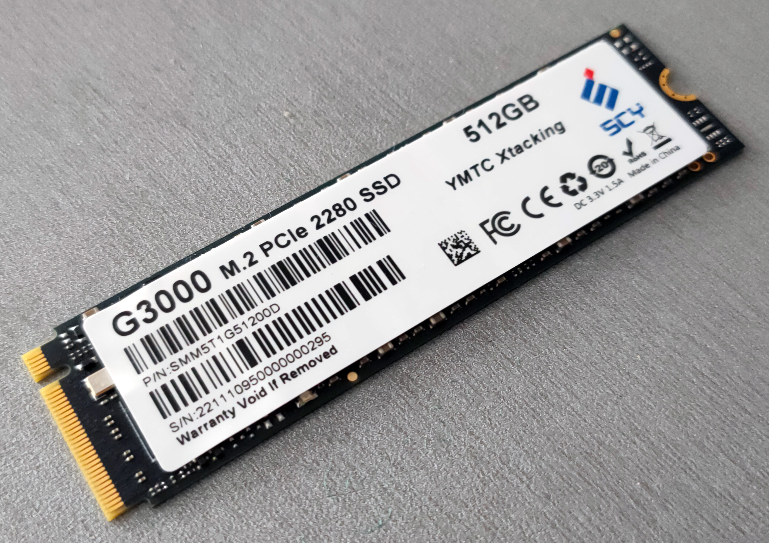OEM SSD китайского происхождения SCY G3000 512 ГБ (PCIe Gen3): Maxio ...