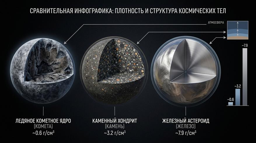 Плотность и структура космических тел, вольная интерпретация