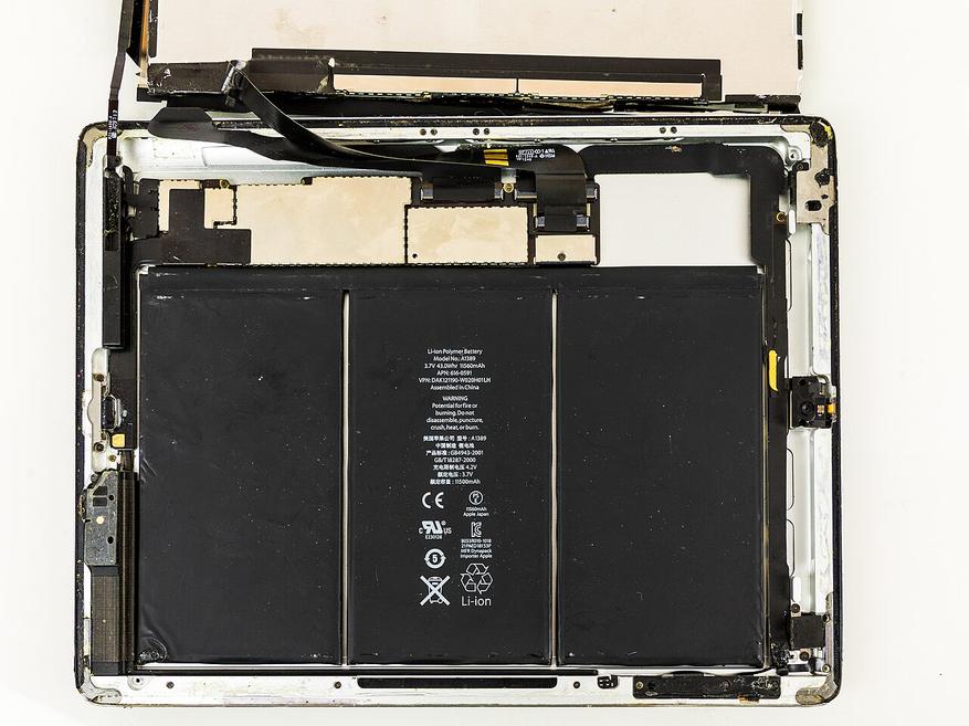 Литиевый аккумулятор в IPad 4, на батарее указан запрет утилизации напрямую в мусорный бак