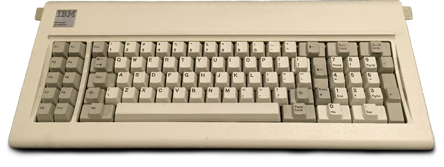 Клавиатура Model F персонального компьютера IBM с клавишей Ctrl рядом с клавишей А