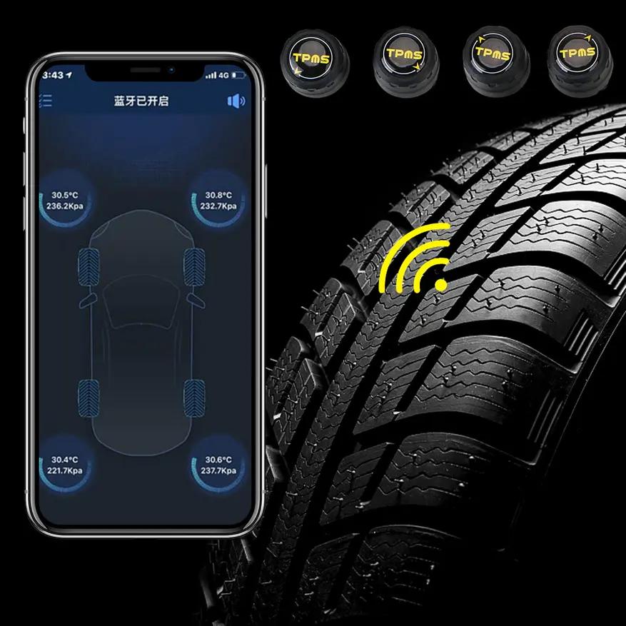 Датчики давления в шинах через Bluetooth — проверка работоспособности
