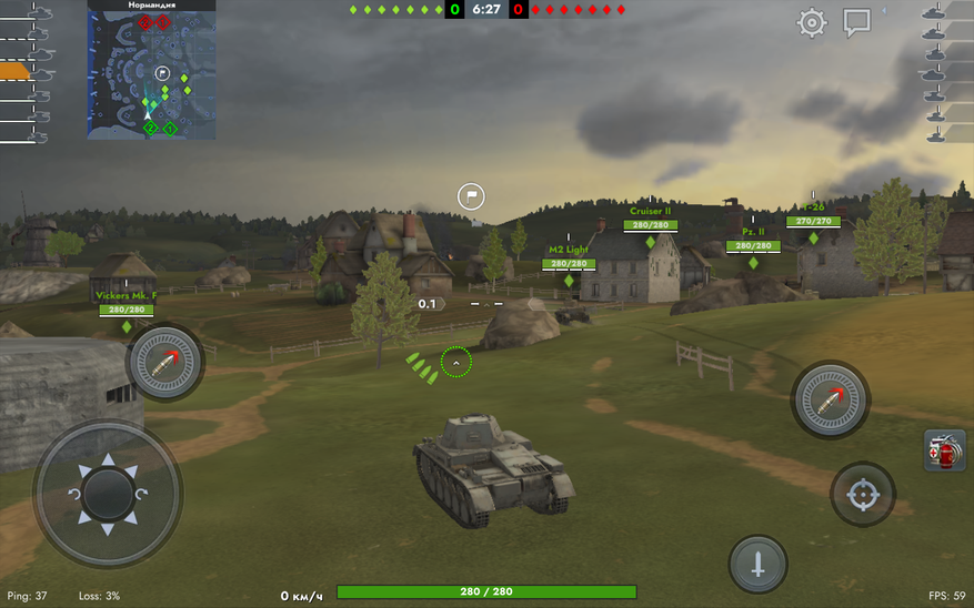 Скриншот из игры «Tank blitz»