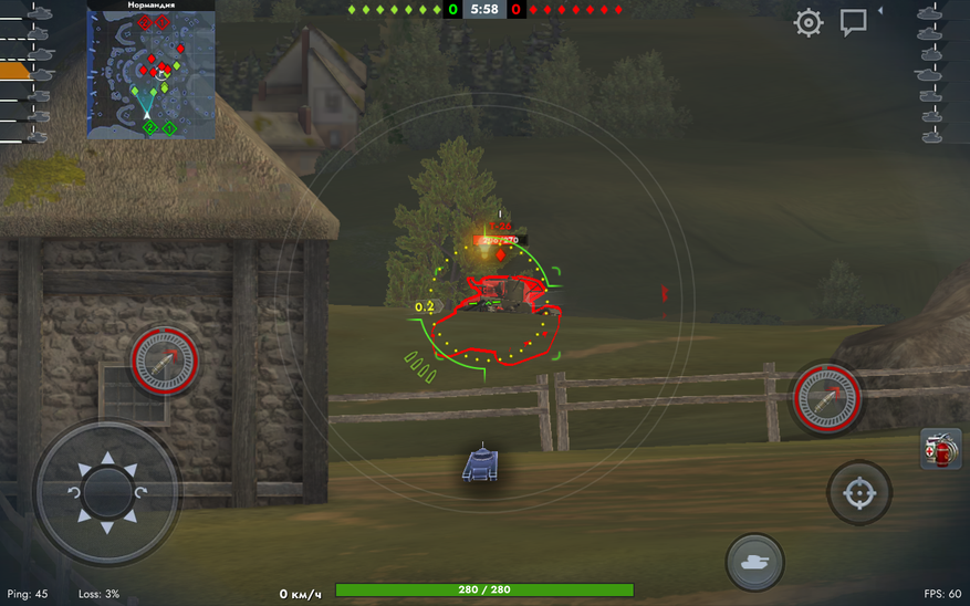 Скриншот из игры «Tank blitz»