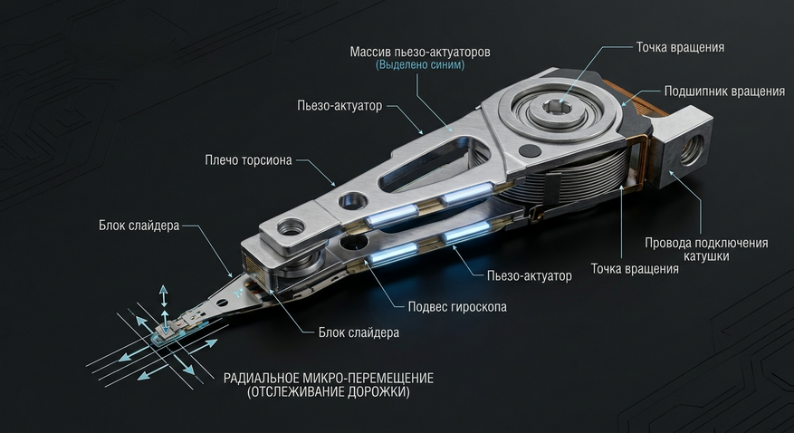 Визуализация активной части HDD