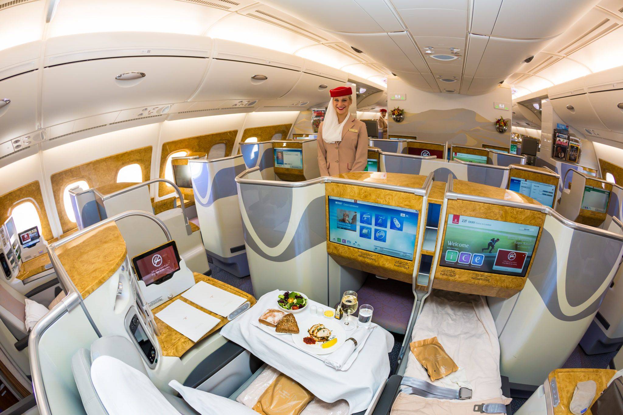 Airbus a380 Emirates бизнес класс