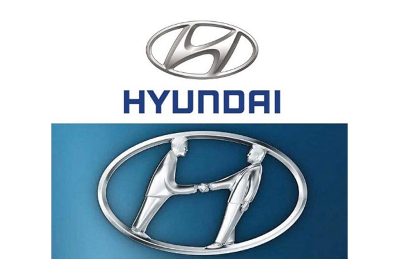 Hyundai logo handshake