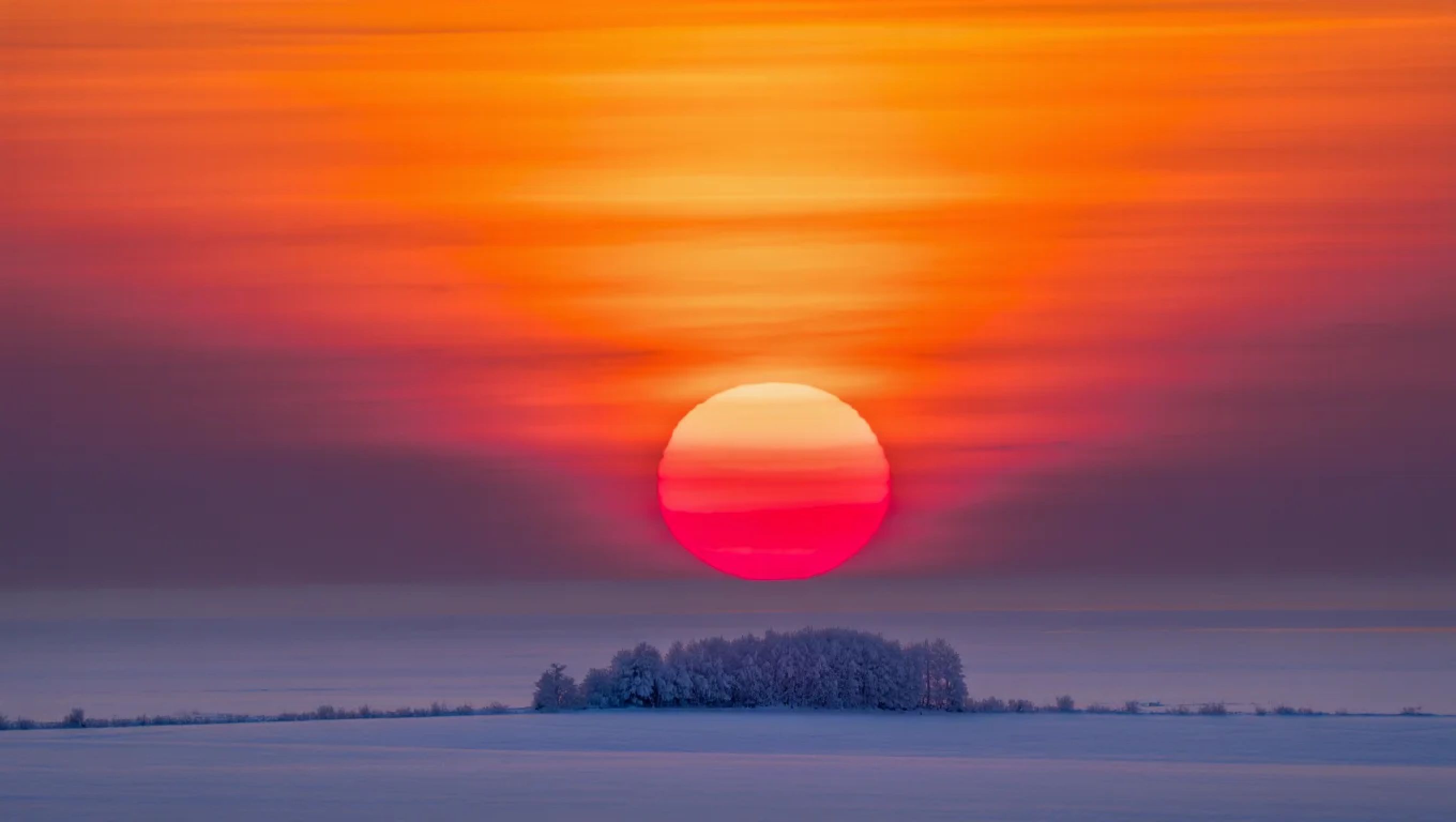 Замечали, что зимние закаты ярче? — Как мороз и сухой воздух превращают небо в произведение искусства