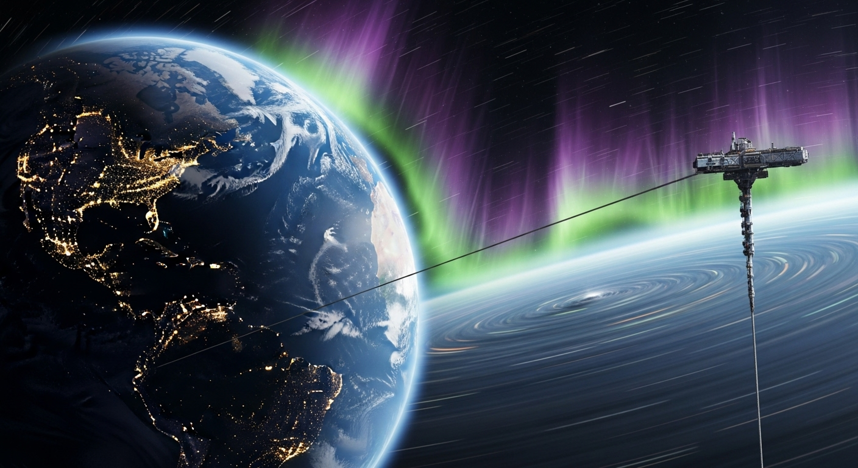 Лифт в космос был бы реальнее, если бы Земля вращалась быстрее