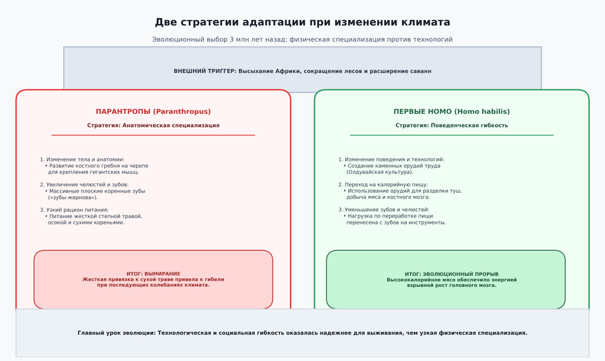 Две стратегии адаптации при изменении климата