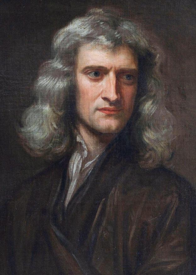 Сэр Исаак Ньютон. Портрет работы сэра Годфри Неллера, 1689 г. Примерно в это время Ньютон завершил публикацию «Начал» и вел ожесточенную борьбу за признание своего единоличного приоритета.