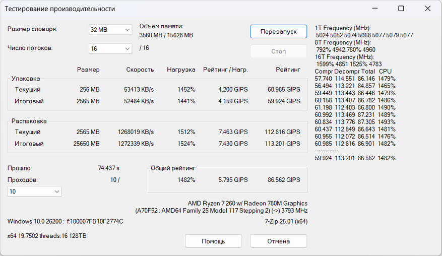 Ryzen 7 260 (modile)