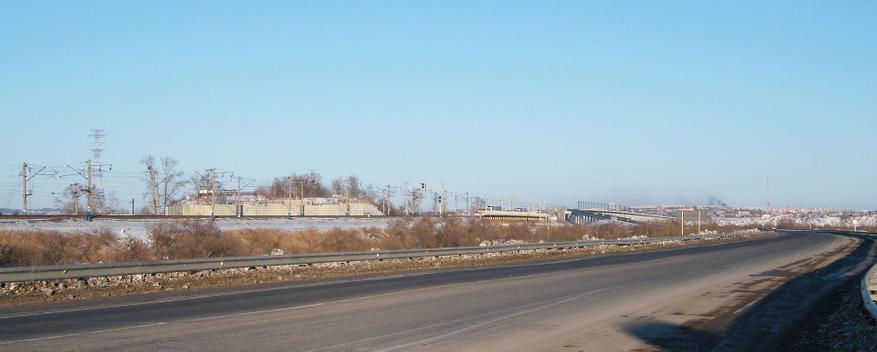 Хабаровский мост (левый берег) и тоннель