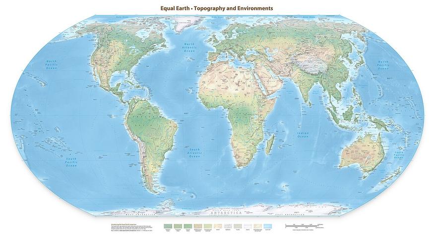 Карта Equal Earth.