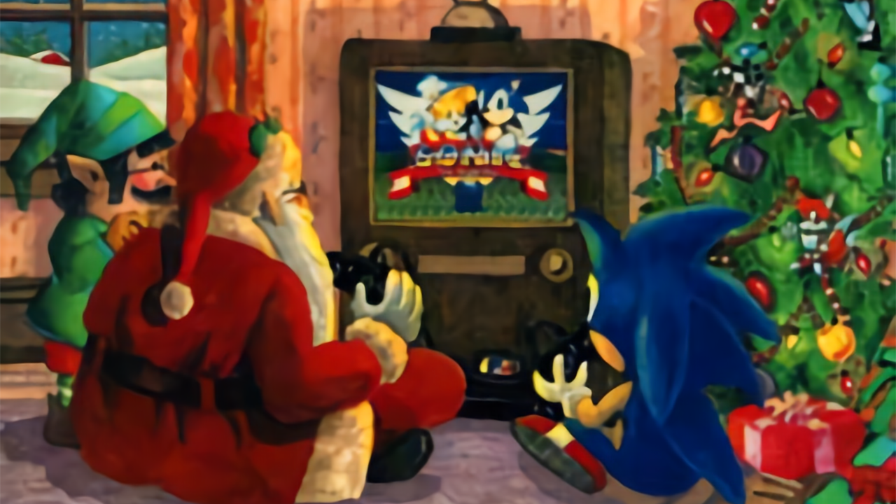 Daze before christmas sega. Игры про Рождество Sega. Daze before Christmas. Дефор Кристмас сега. Sonic Retro Christmas.