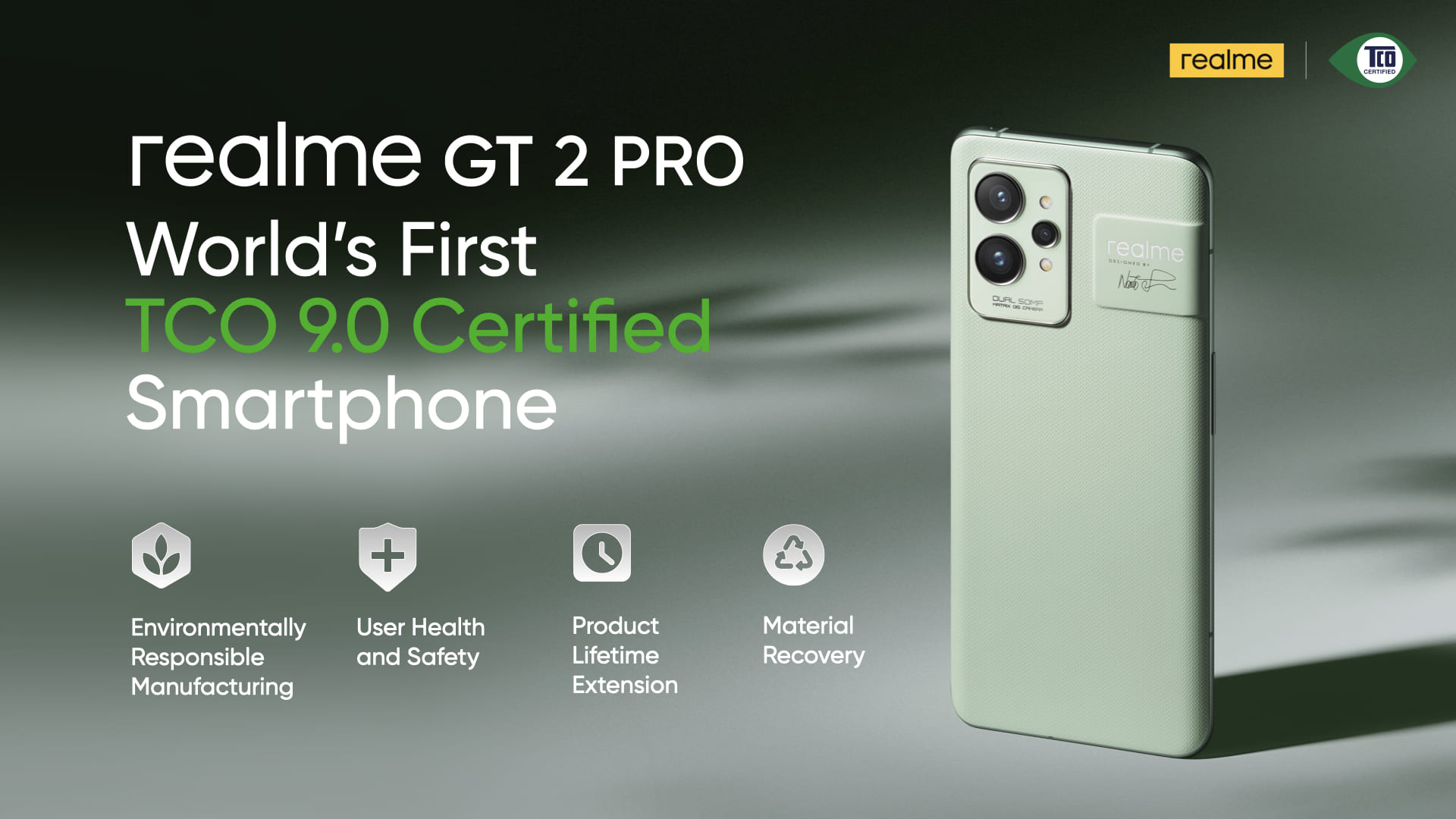 Realme GT 2 Pro первым в мире получил эко-сертификат TCO 9.0 / iXBT.Market  / iXBT Live