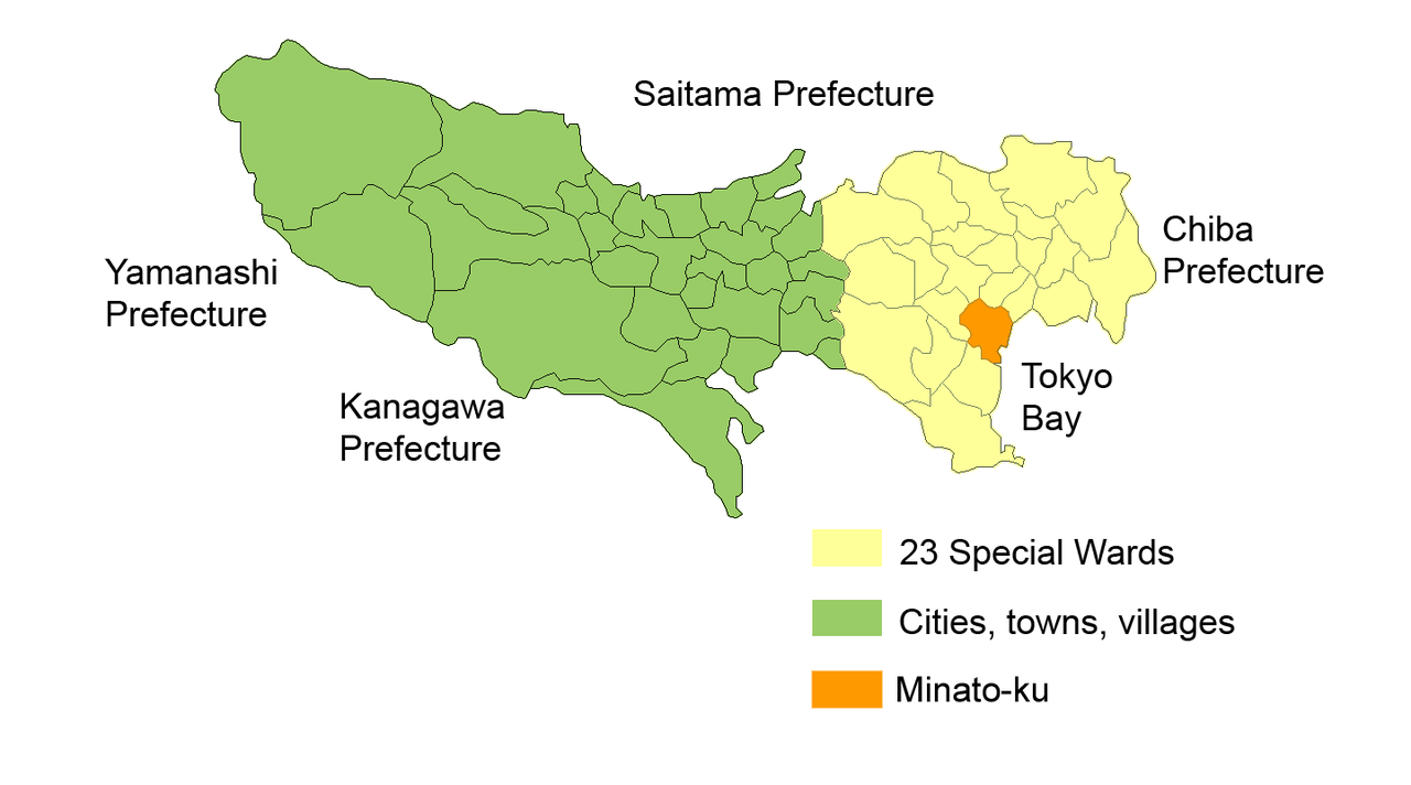 Карта районов токио