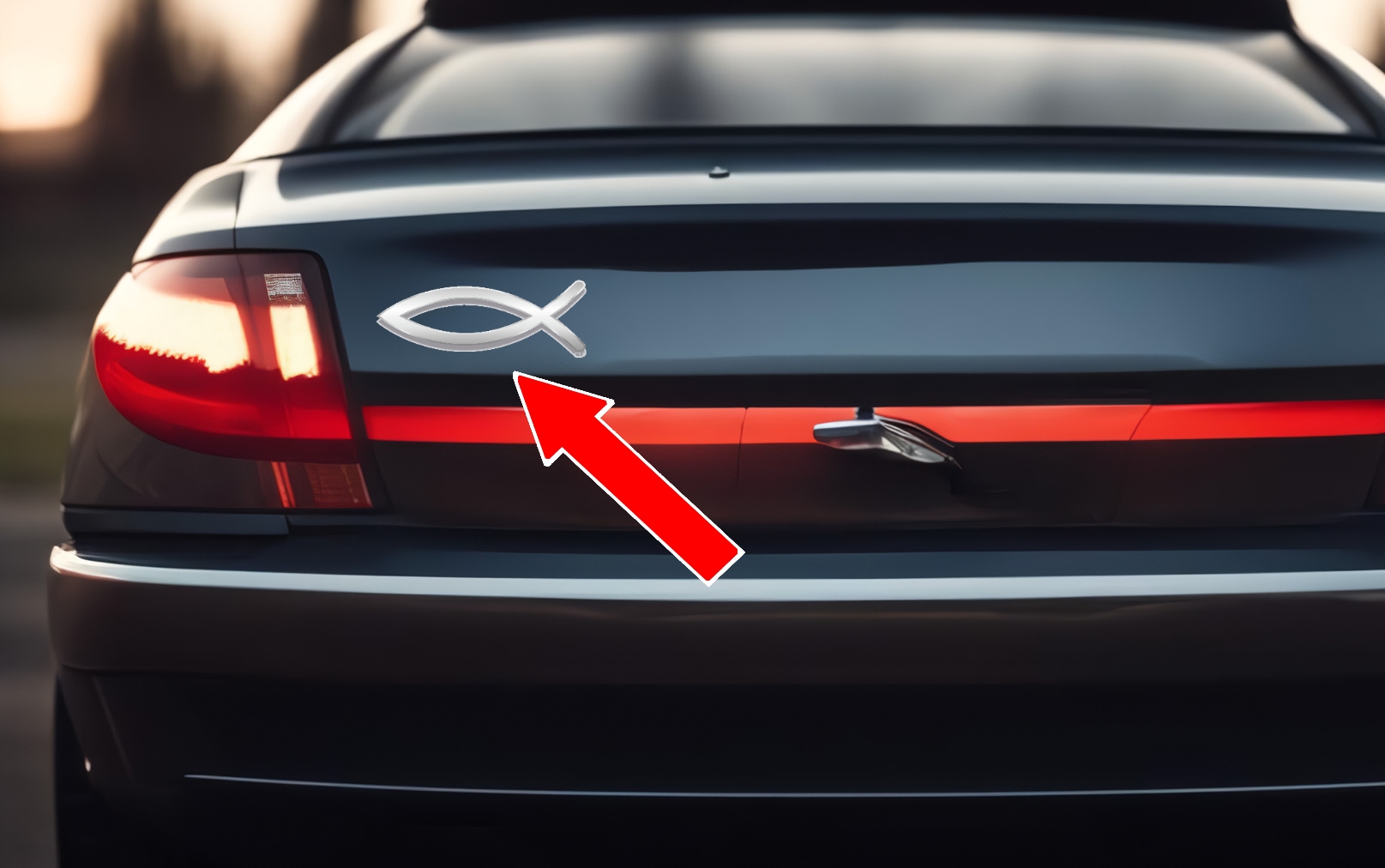 Что означает наклейка в виде символа рыбы, которую часто можно увидеть на крышке багажника или заднем стекле автомобиля / Автомобили, транспорт и аксессуары / iXBT Live