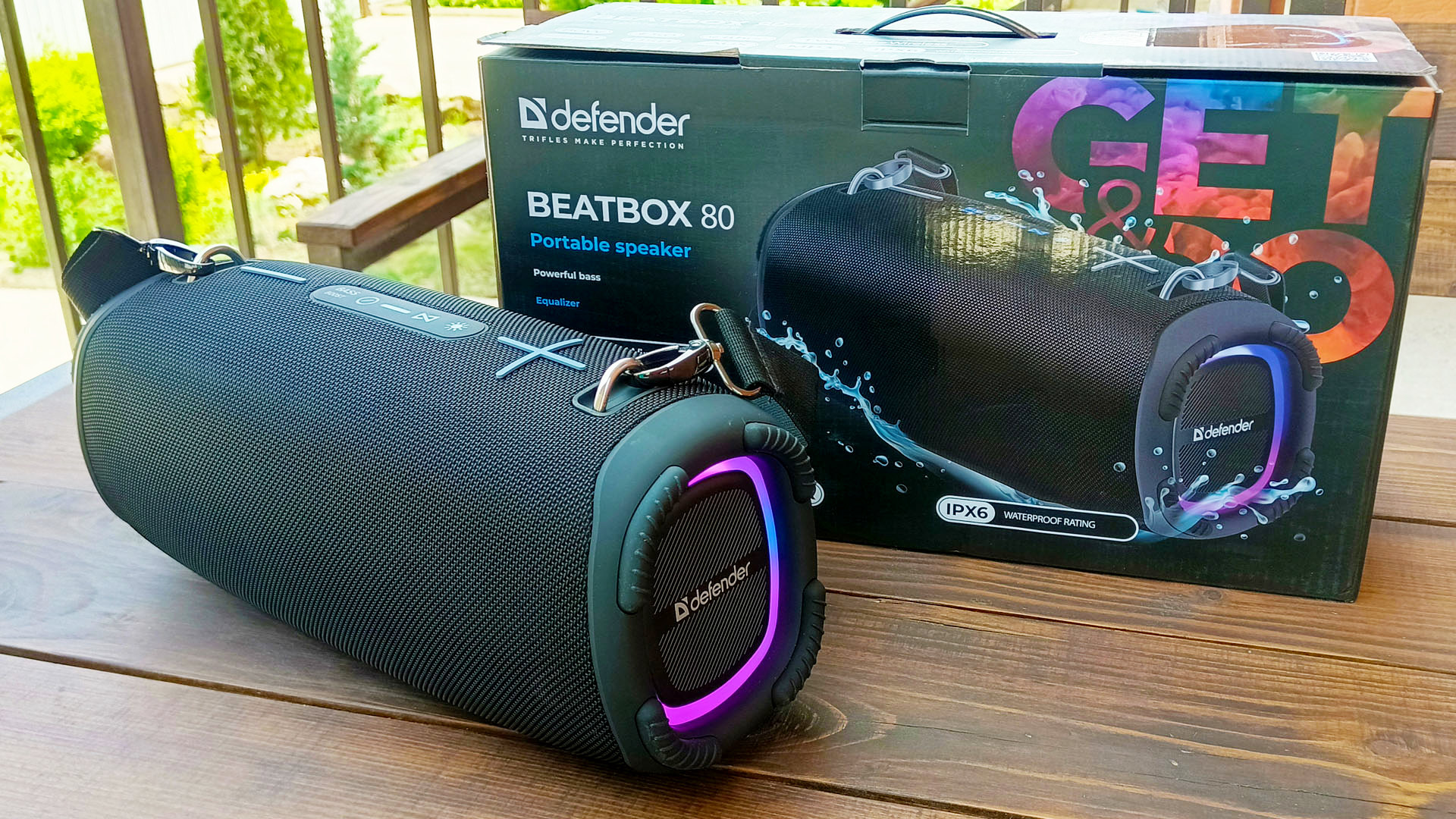 Обзор портативной колонки Defender Beatbox 80: 80 Вт, хороший бас,  RGB-подсветка и IPX6 / Hi-Fi и цифровой звук / iXBT Live