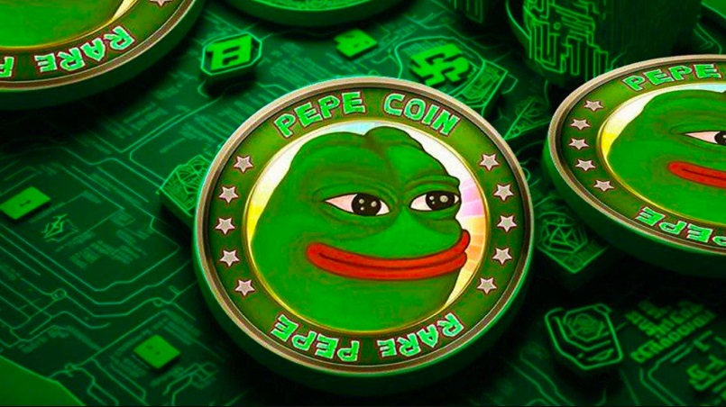 криптовалютная лягушка Pepe стилизованная